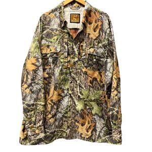 Ol Tom Hunting Shirt Mens 3XL Mossy Oak Obsession Camo Button Down Mesh Panels